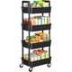 thumbnail image 1 of Carrito de almacenamiento Pipishell, rodante, de 4 niveles, con ruedas bloqueables, negro, 1 of 7