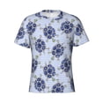 thumbnail image 3 of Naloa Turtle with Blue Stones Men's T-Shirt Sport T-shirt Men's Basic Tee Casual Men's Shirt, Round Neck, Short Sleeves - Large, 3 of 5