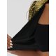 thumbnail image 5 of Cárdigan corto de fiesta con mangas cortas de lentejuelas para mujer Inspire Chic XS dorado, 5 of 6