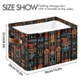 thumbnail image 4 of Yayeee 2 Pack Canvas Storage Basket with Handles for Shelves Fabric Bins Closet Organizer, Black Geometric, 4 of 8