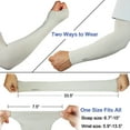 thumbnail image 4 of beister 3 Pairs UV Protection Cooling Arm Sleeves for Women Men, Long Sunblock Protective Cycling Arm Cover, 4 of 8