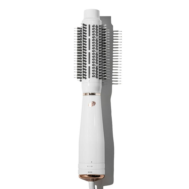 Cepillo secador voluminizador redondo T3 AireBrush de un solo paso para un secado y peinado rápidos con múltiples ajustes de temperatura y velocidad, cepillo redondo de cerámica de 6,35 cm y aire frío