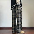 thumbnail image 4 of Aimik Hanes Mens Lounge Pants Comfy Pajama Pants Plaid Pajama Bottoms with Pockets Drawstring Pj Bottoms Pants Warm Plaid Lounge Pj Bottoms for Men-Black M, 4 of 5