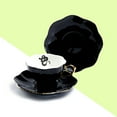 thumbnail image 2 of Grace Teaware Snake Black Gold Tea Cup and Saucer, 2 of 3