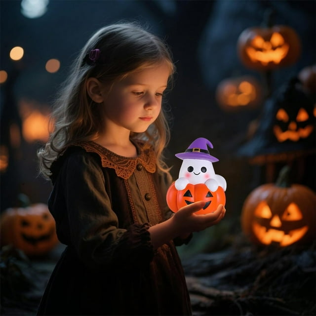 JJKBVCLO Halloween Pumpkin Tabletop Sculpture For Home And Party Festive Desktop Ornament