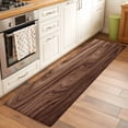 thumbnail image 2 of Retro Wood Grain 2'x6' Runner Rugs for Hallway Kitchen Bedside Non Slip Washable, Rustic Farmhouse Wooden Board Brown Entryway Rug Runners with Rubber Backing, Long Carpet Runner for Laundry Room, 2 of 8
