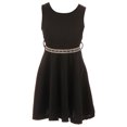 thumbnail image 2 of Little Girls Beautiful 2 Pieces Stripe Jacket Dress Rhinestones Holiday Flower Girl Dress Black 4 (2J1K4S5), 2 of 4