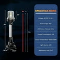 thumbnail image 6 of 9 Inches Anchor Light Stern Lights for Boats LED Waterproof IP67, White Fold Down Rear Boat Navigation Lights, 3NM Visible Boat Running Light LED Marine for Pontoon(12-24V), 6 of 8