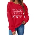 thumbnail image 3 of Tweang Valentine's Day Sweatshirt for Women Womens Dress Shirts Long Sleeve Women's Sweatshirt Womens Long Sleeve Shirt Womens Short Sleeve Tops Tunic Shirts for Women Love Heart Shirt Black L, 3 of 7
