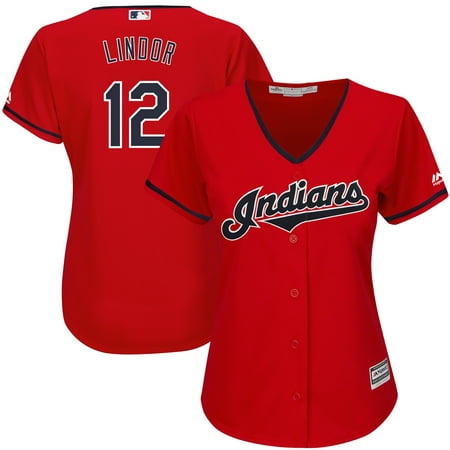 Francisco Lindor Cleveland Indians Majestic Women's Alternate 2019 Cool Base Player Jersey - (Best Indian Football Player 2019)