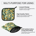 thumbnail image 3 of Yayeee Oven Mitts and Pot Holder Set of 2 Heat Resistant Kitchen Gloves Baking Hot Pad, Orange Tree, 3 of 5