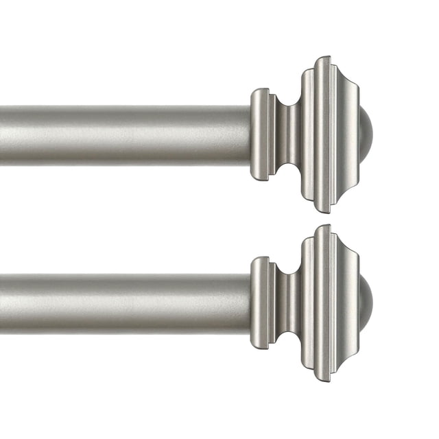 Barras para Cortinas KAMANINA Ajustables 81-147 cm Plata 2 Paquetes