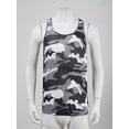 thumbnail image 4 of Manyakai Men's Gym Workout Tank Top Stringer Sleeveless Camouflage Running T-shirt Vest Bodybuilding Gray 3XL, 4 of 6