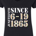 thumbnail image 4 of Inktastic Juneteenth Since 6-19-1865 Women's V-Neck T-Shirt, 4 of 5