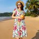 thumbnail image 4 of Balery Christmas Cute Pigs Vestidos sueltos de manga corta para mujer, vestidos de verano 2025, vestidos casuales de corte A con vuelo., 4 of 6