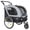 Black+Grey, variant on CQSXDA Versatile 2-In-1 Pet Bike Trailer and Stroller Combo with Foldable Design,with Release Wheels and Breathable Mesh and PVC Rain Cover for Pets up to 110 Pounds Outdoorsray, Black+Grey