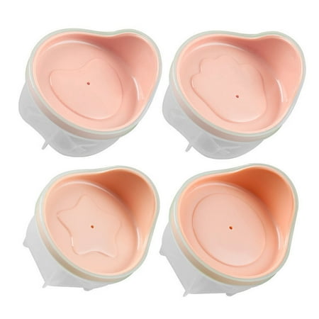 

4pcs Plastic Pudding Molds Cake Molds Steamed Cake Molds Home Baking Supplies