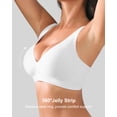 thumbnail image 4 of Daystry Womens Comfortable No Underwire Deep V Bras 360° Jelly Strip Wireless Soft Bra with Bra Extender, 4 of 8