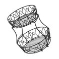 thumbnail image 2 of Advancent Cesta de frutas de niveles, cesta de Picnic de Metal, soporte de verduras para cocina, caja de pan, organizador de almacenamiento para el Organizadores de utensilios de cocina Advancent HA006692-00B, 2 of 6