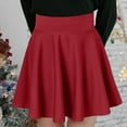 thumbnail image 2 of Siilsaa Women's Basic Versatile Stretchy Flared Casual Mini Skater Skirt A,S, 2 of 5
