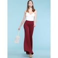 thumbnail image 4 of Made by Johnny Women's Chic Palazzo Lounge Pants XXXXL WINE, 4 of 6
