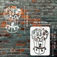 thumbnail image 2 of Hot Air Balloon Painting Stencil 8.3x11.7inch Reusable Notations Skull Balloon Drawing Template Large Star Heart Diamond Pattern Stencil for Painting Banksy Graffiti Art Stencil for DIY, 2 of 9