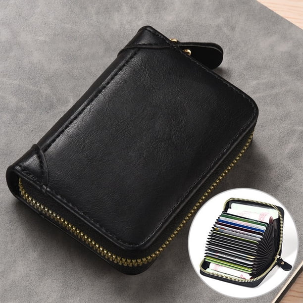 Billetera con Blindaje RFID, Cartera de Tarjetas de Crédito para Hombres y Mujeres, Tamaño Compacto, Posición Multi Tarjeta, Apto para Almacenamiento de Tarjetas de Crédito, Salir, Cartera Pequeña - N
