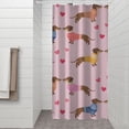thumbnail image 2 of Colorful Funny Dachshund Shower Curtain 36"x72" ,Bathroom Decorative Shower Curtains Set with 12 Hooks,Modern Waterproof Washable Shower Curtain, 2 of 6