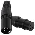 thumbnail image 2 of 30 Unids 3Pin Xlr Macho A Hembra Cable de Extensión de Micrófono Cables de Micrófono Enchufe de Audio Adaptador de Conector de Audio de Micrófono, 2 of 8