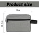 thumbnail image 2 of Neceser de viaje para mujer y hombre, bolsa de afeitado resistente al agua para artículos de tocador y accesorios, color gris, 2 of 6