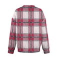 thumbnail image 5 of qucoqpe Plus Size Fleece Plaid Sweatshirt for Women Casual V Neck Long Sleeve Shirts Womens Fall Winter Pullover Tops, 5 of 7
