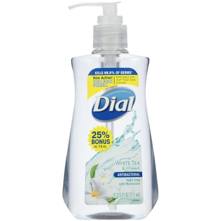 Dial Antibacterial Liquid Hand Soap, White Tea, 9.375 Ounce