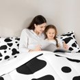 thumbnail image 5 of Castle Fairy Cow Print 3 Pieces Queen Comforter Set for Kids Children,Black White Ultra Soft Bedding Sets,Farmhouse Animal Bedding Comforter Set Breathable,Super Cozy Room Decor, 5 of 8