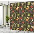 thumbnail image 4 of Ambesonne Farming Shower Curtain, Healthy Vegetables Image, 69"Wx84"L, Green Brown Multicolor, 4 of 4