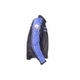thumbnail image 4 of Dealer Leather  Mens Black Lightweight Textile Jacket with Blue Striped Design - Medium, 4 of 5