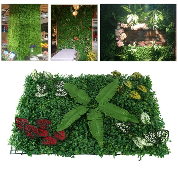 Artificial Grass Wall Panel, Dense  Artificial Grass Wall Panels, Easy to Cut, PE Material Artificial Green Plant Wall Panels for Indoor Outdoor Garden Decor