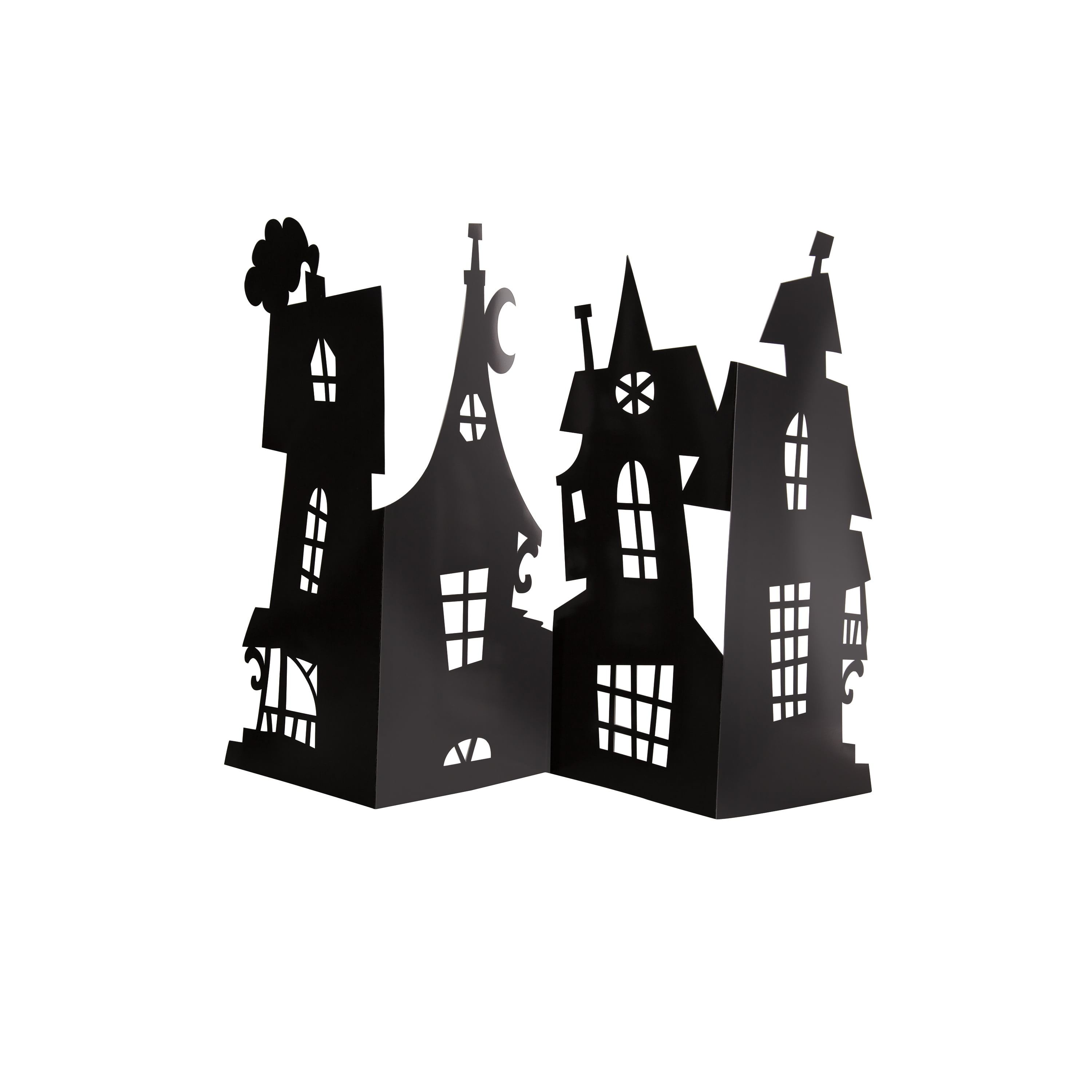 Paper Haunted House Halloween Centerpiece Decoration Black 24 X
