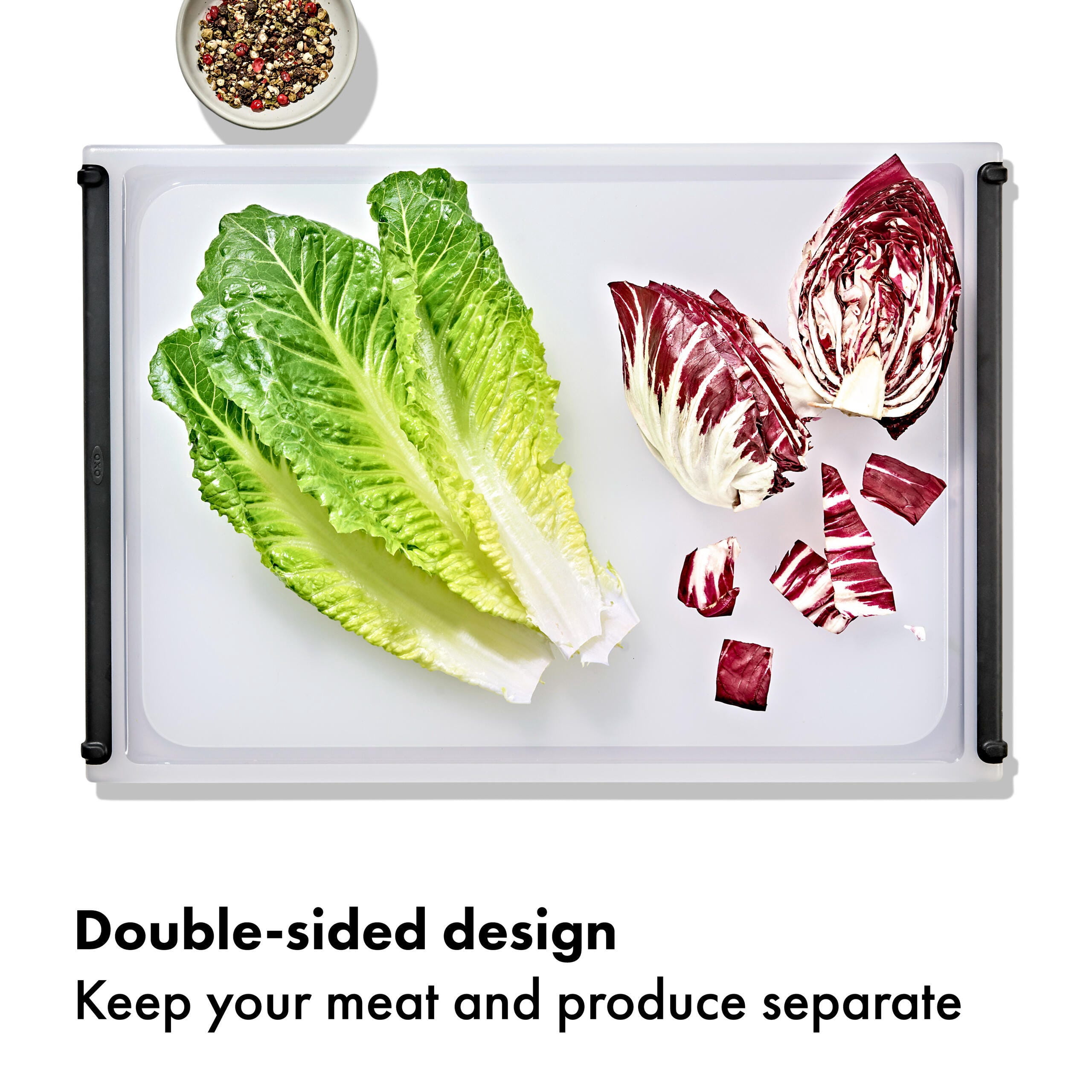 OXO Non-Slip Medium Plastic Cutting Board with Juice Groove, Dishwasher Safe Kitchen Cutting Board for Meal Prep, Meat & Vegetables, 14.5 x 10 Inch