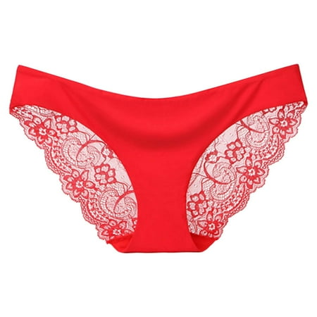 

ZMHEGW Womens Underwear Seamless Lace Low Waist Soft Lace Breathable Stretchy Briefs Comfortable For Ladies Women S Panties
