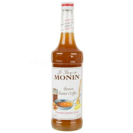Monin - Brown Butter Toffee Syrup, Rich and Nutty Flavor, Great for Lattes, Iced Coffees, & Milkshakes, Vegan, Non-GMO, Gluten-Free (750 ml)