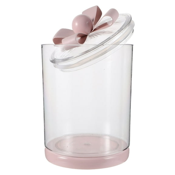 FRCOLOR Clear Plastic Storage Jar With Airtight Lid Reusable Container Coffee Canister Cookie Container For Candy Sugar And Pantry Items