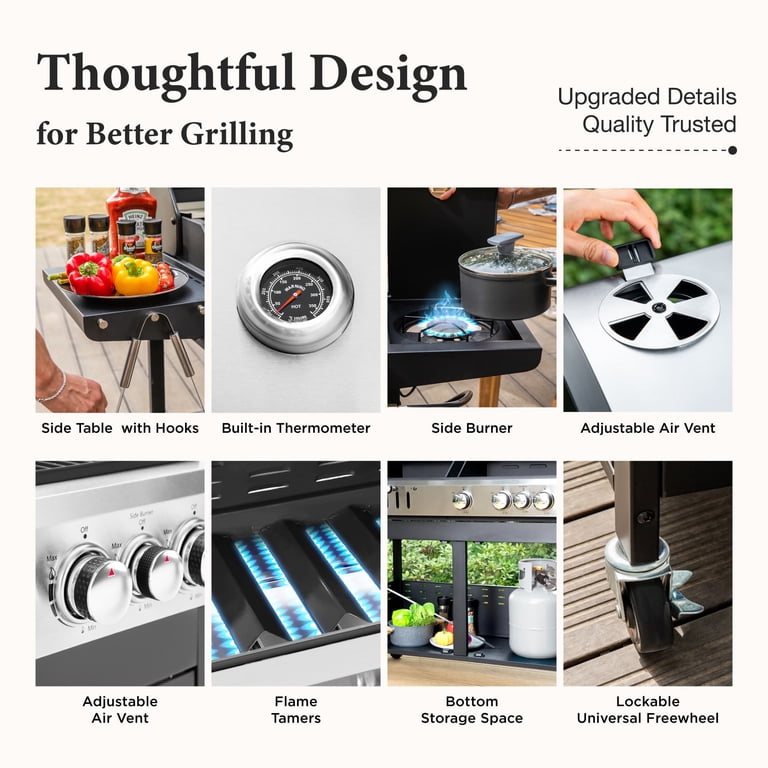 Summit Living Combination Gas and Charcoal Grill, 686 sq. in