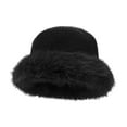 thumbnail image 4 of yuksok Winter Bucket Hat Cute Cossack Hat Russian Hat for Motorcycle Hiking Cycling black, 4 of 9