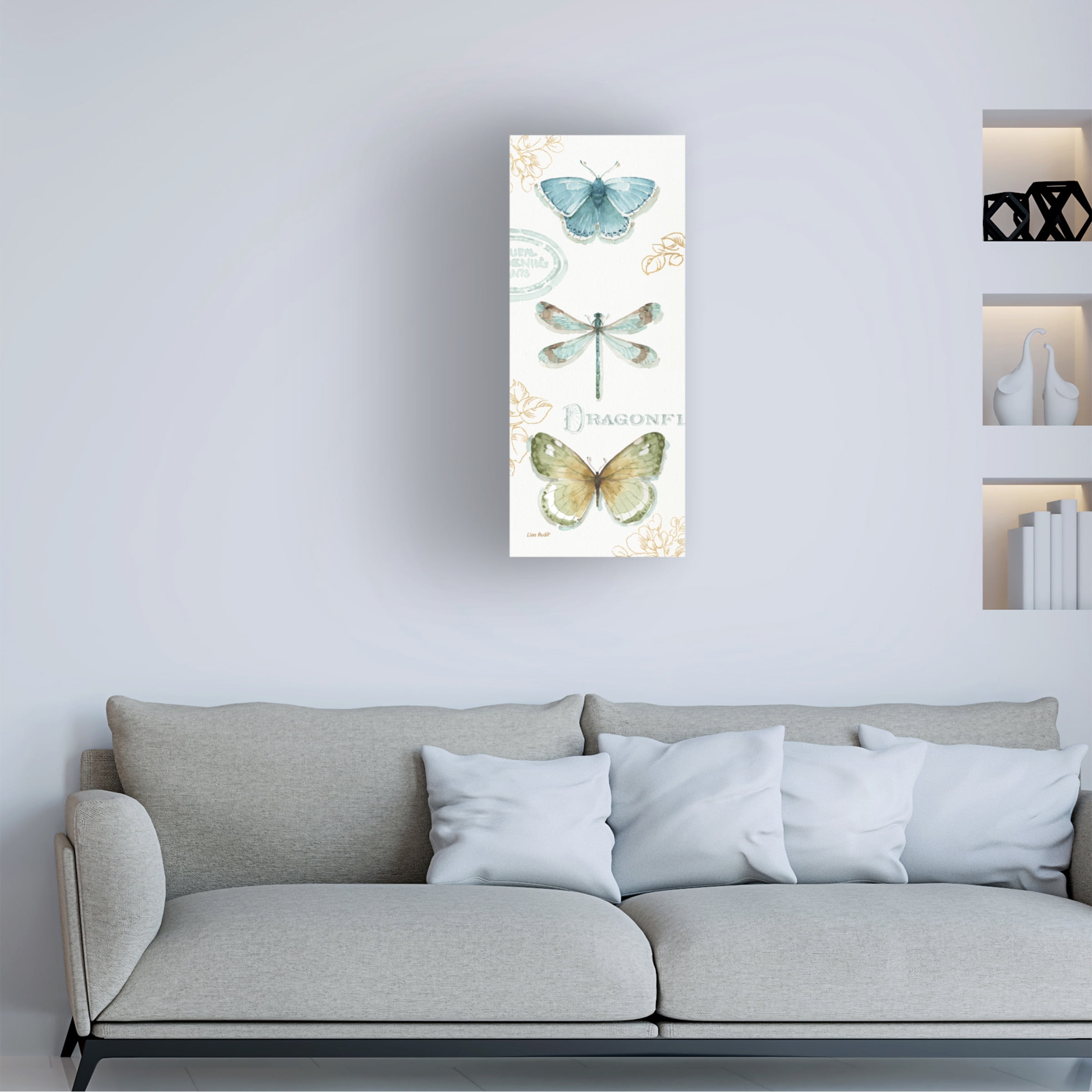 Trademark Fine Art "My Greenhouse Butterflies V" Canvas Art by Lisa Audit