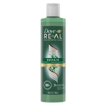 Dove Real Biomimetic Care Repair Daily Shampoo with Vegan Keratin All Hair Types Coconut 10 fl oz