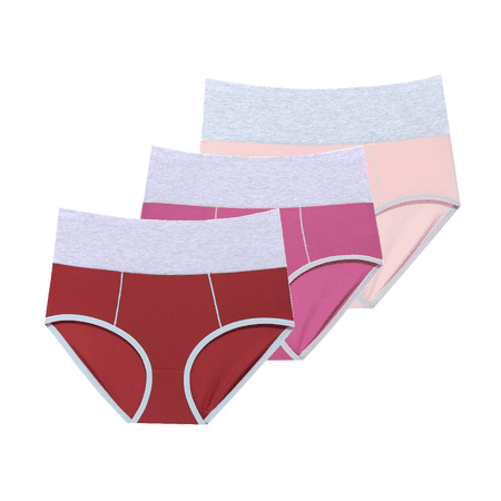 

BESTSPR Women s Cotton Underwear High Waist Briefs Ladies Soft Breathable Panties Full Coverage Underpants