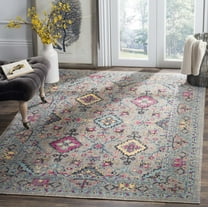 SAFAVIEH Artisan Allison Oriental Area Rug, Light Grey/Light Blue, 9' x 12'