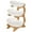 White, variant on 3-Tier Fruit Bowl with Stand, Plastic Fruit Bowls with Bamboo Stand, 3-Tier Fruit Serving Tray Set, Large Fruit Basket for Kitchen, Oval Serving Bowls with Wood Rack for Desserts, Sushi, Candies