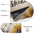 thumbnail image 6 of Vintage Sunflowers Round Area Rug 5Ft Washable Circle Rugs for Living Room Bedroom, Spring Summer Retro Bees Yellow Floral Non-Slip Carpet Floor Mats Indoor Outdoor Carpet Runner Aesthetic Home Decor, 6 of 8