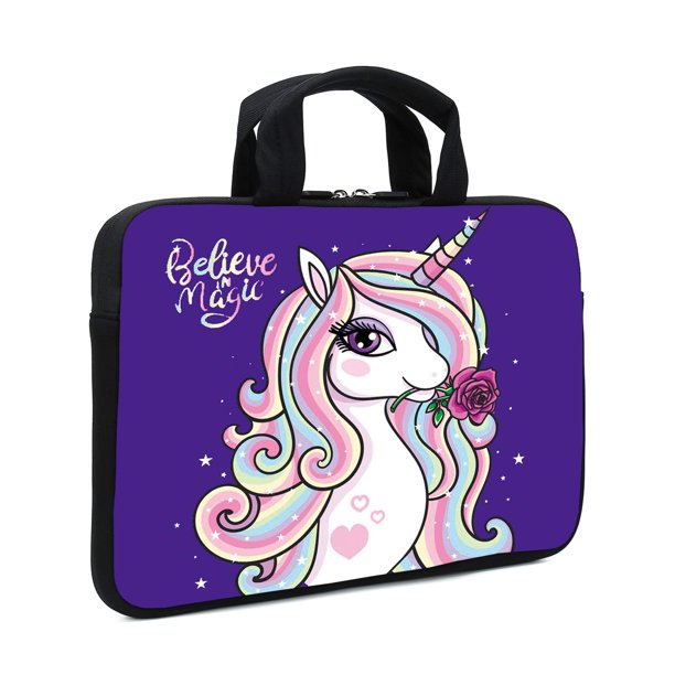 XMBFZ Funda para portátil de 15,6"" 14"" 15"" 15,4"" Funda para Chromebook Funda para Ultrabook Funda para portátil Bolsa de Mensajero para PC Funda para Tableta Funda con asa de Neopreno (Caballo Lin